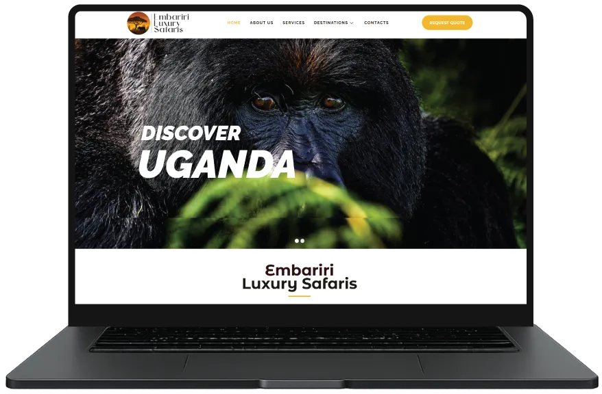 Embariri Safaris website designed by Index Hosting